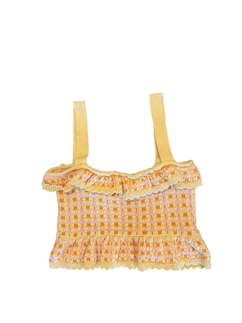 Zara Knit Ruffle Crop Top - Picture 4 of 4